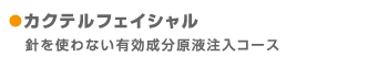 カクテルフェイシャルタイトル